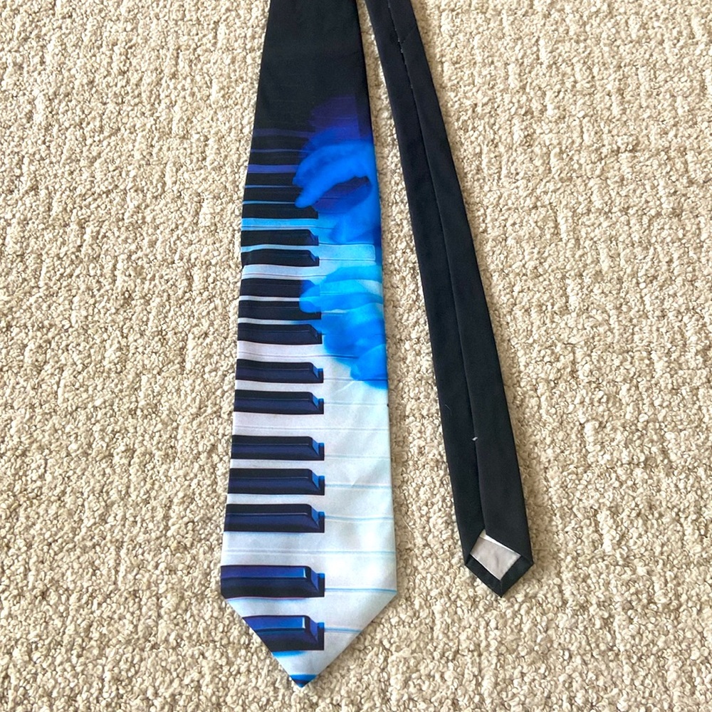 Vtg 1992 Ralph Marlin KEYBOARD Novelty Tie Artist Musician Goodell Music Necktie